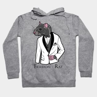 Fashion Rat in a Suit Hoodie